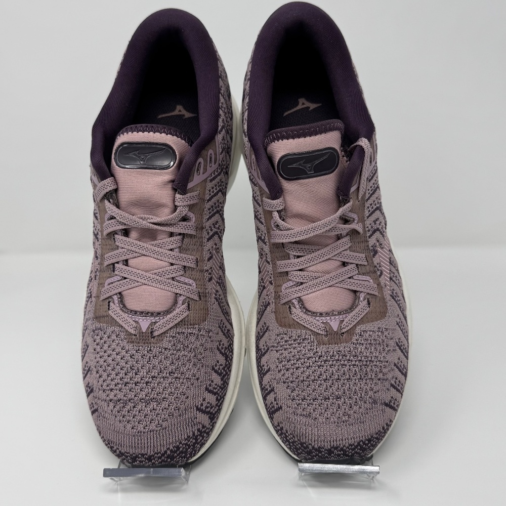 Mizuno Wave Rider 24 Waveknit Women’s Size 9.5 Woodrose Pale Lilac Running Shoes - Picture 2 of 11